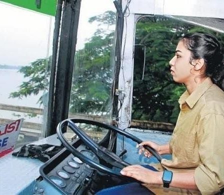 Ann Mary Lady Bus Driver Kochi