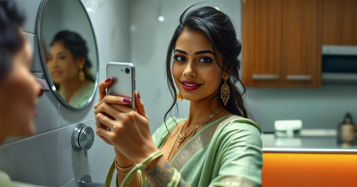 Why do people take mobile phone selfies in washrooms and it is a big trend