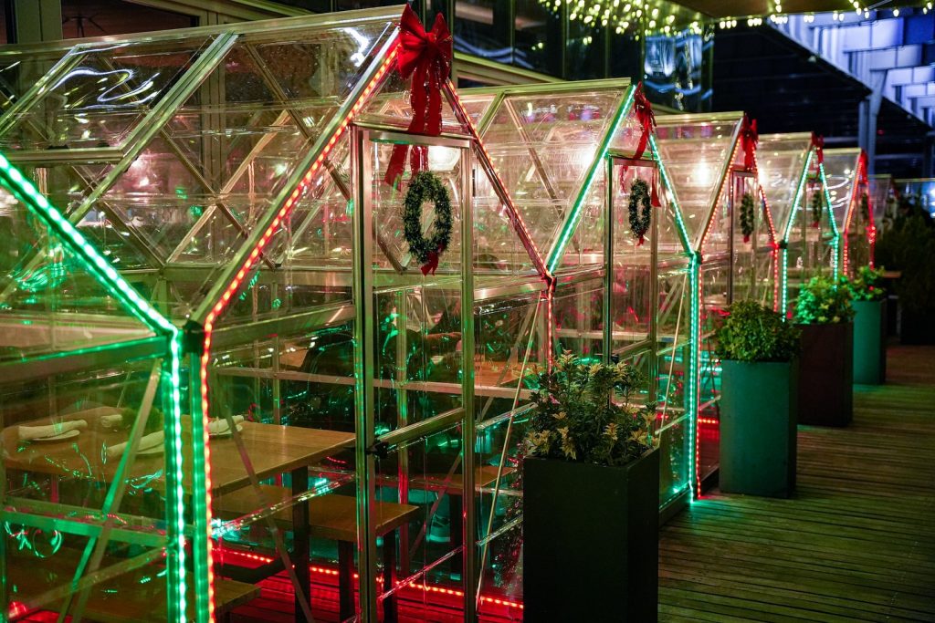 Seating arrangement at Industry Kitchen Restaurant which serves world's most expensive pizza