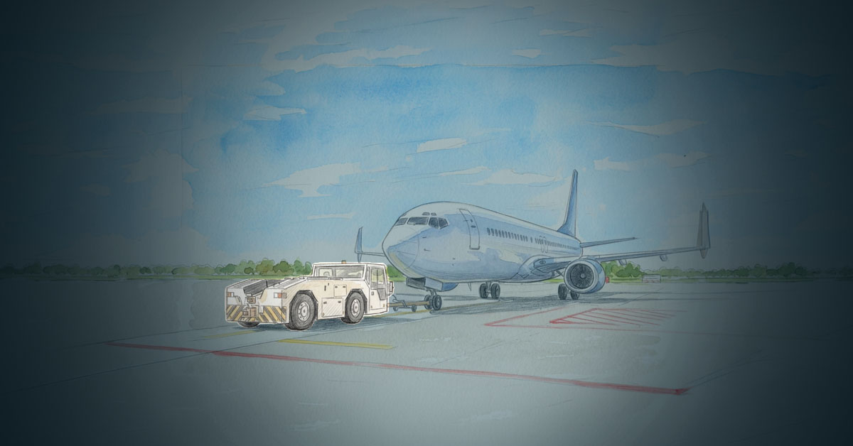 Aircraft Tug a specialized, low-profile vehicle used to move aircraft on the ground where taxiing is impractical, unsafe, or impossible.